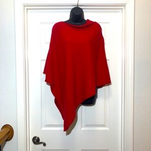 Gorgeous bright red shawl one size NWOT